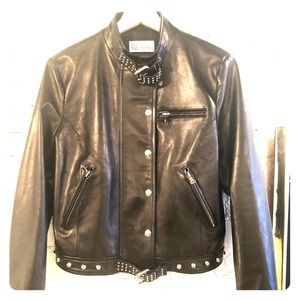 Red Valentino NWT studded leather moto jacket